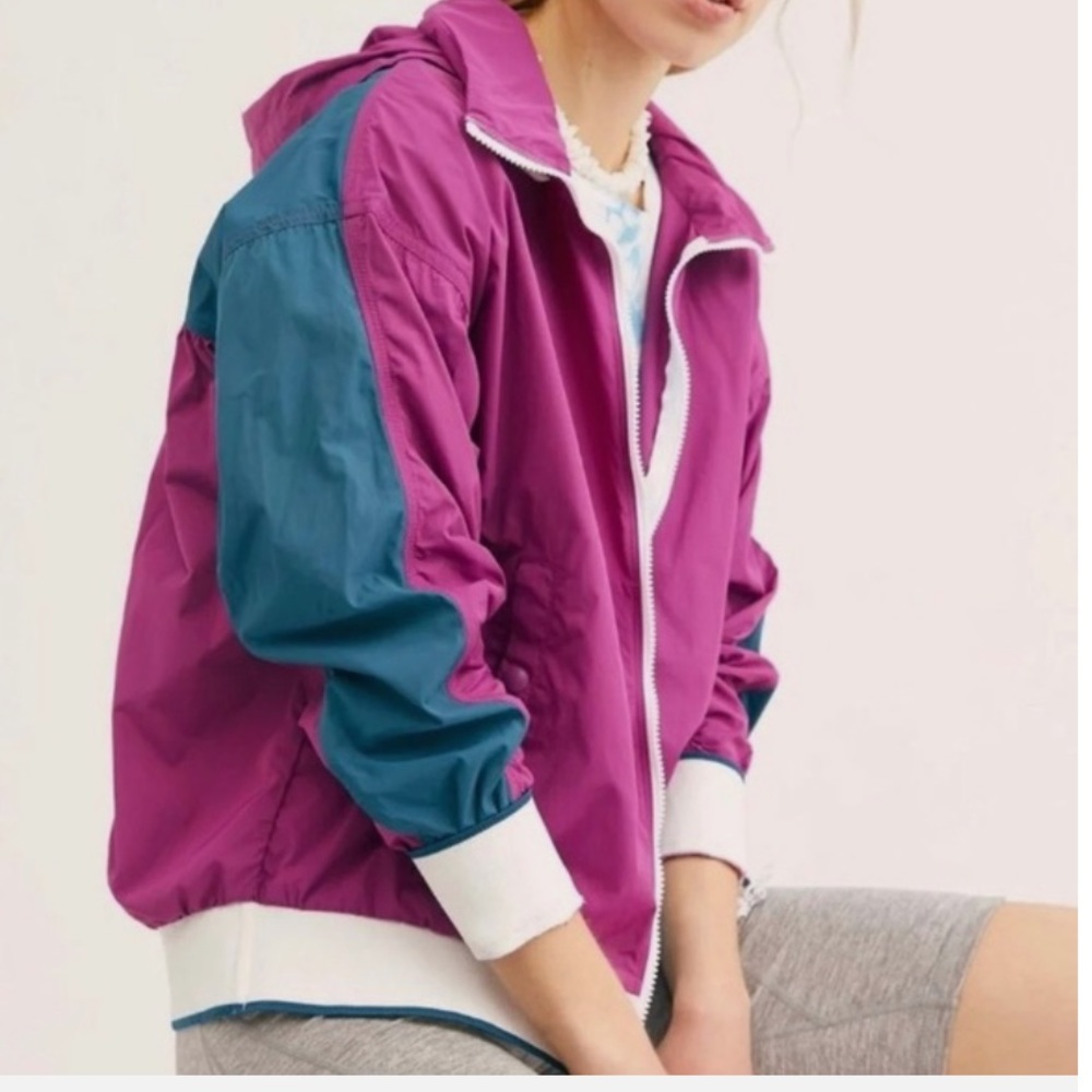 Free People Highline Bomber Jacket windbreaker track retro